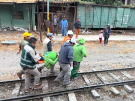 PORTEADOR ES IMPACTADO POR TREN EN CAMINO INCA